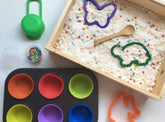 The Learning Playbox Moon Sand Cupcake Play Box (Corrugated Box) | The Nest Attachment Parenting Hub